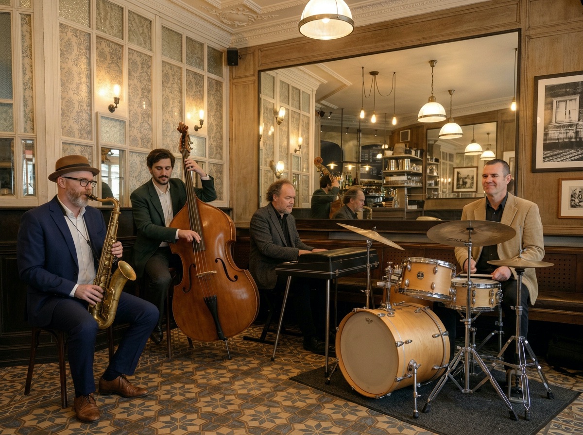 Jazz band en directo en evento privado — cuarteto de jazz en Barcelona